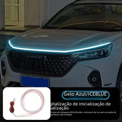 Car Start Scan LED Daytime Running Lights with Hood Decor