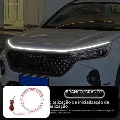 Car Start Scan LED Daytime Running Lights with Hood Decor